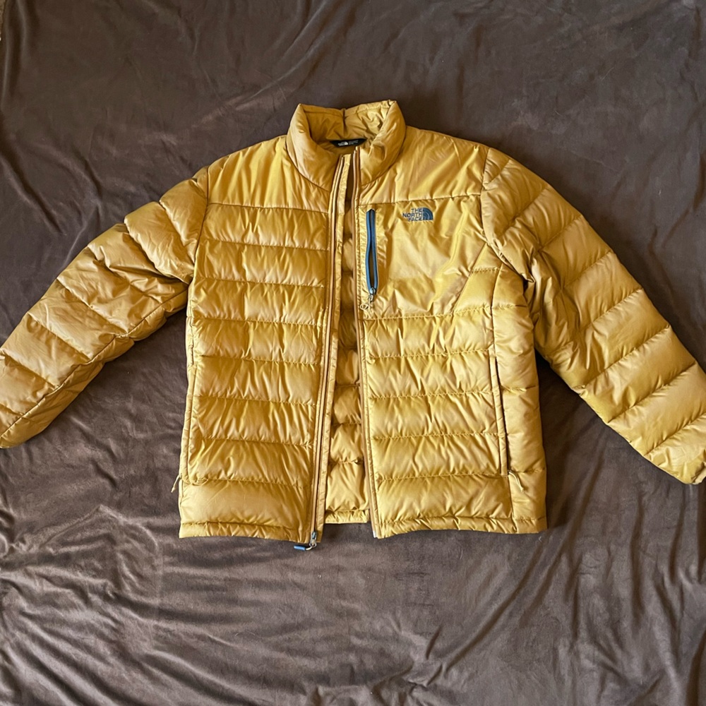 The North Face Mustard Puffer Jacket